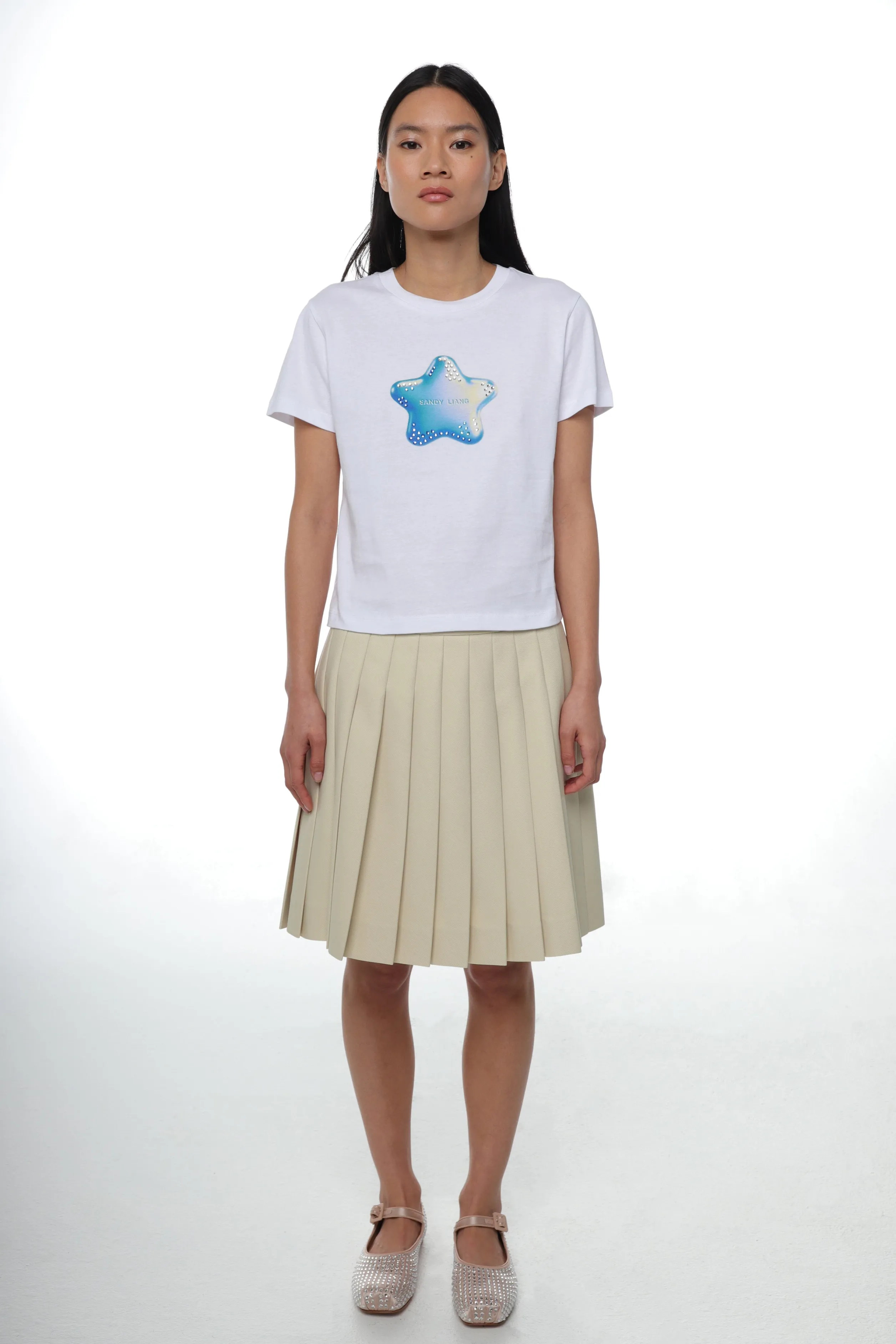 AME BABY TEE IN WHITE>SANDY LIANG Cheap