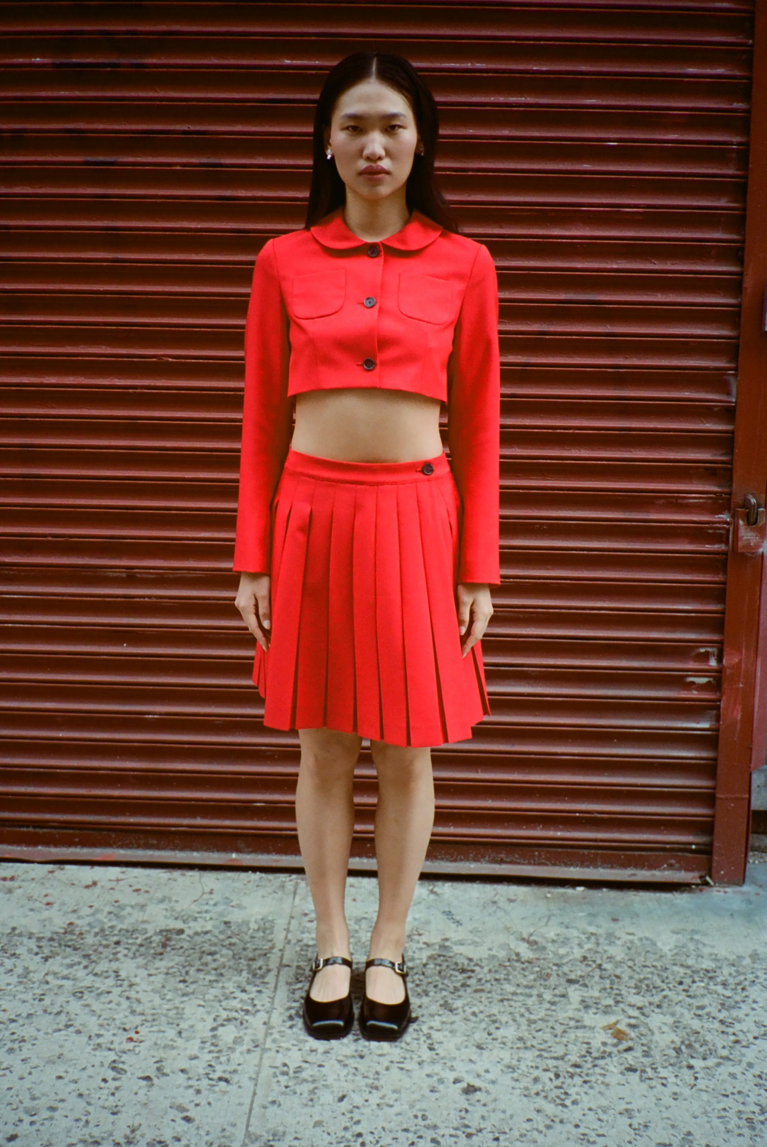 ASTRA SKORT IN RED>SANDY LIANG Fashion