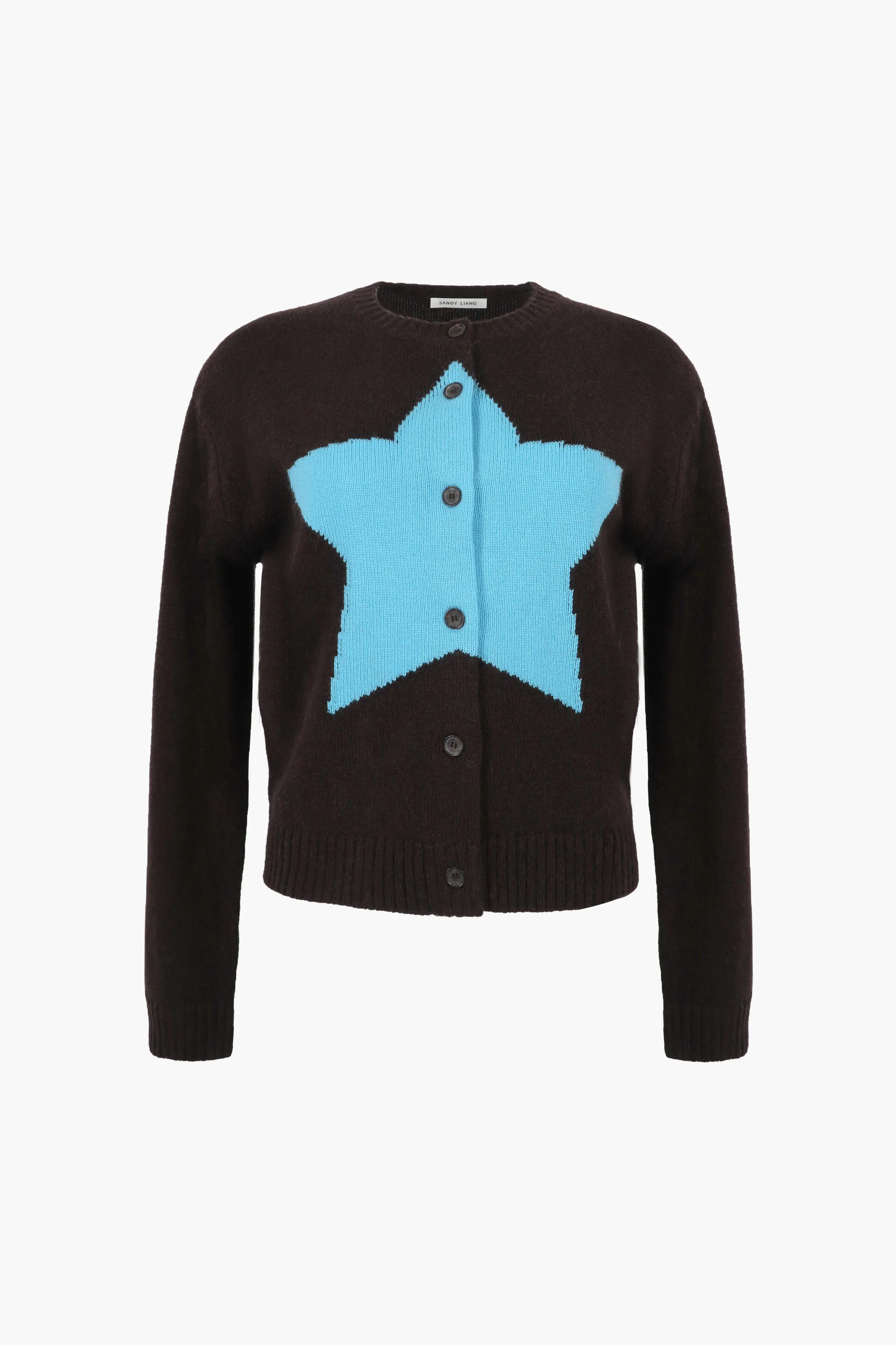 BOUCHETTE CARDIGAN IN DARK BROWN>SANDY LIANG Outlet