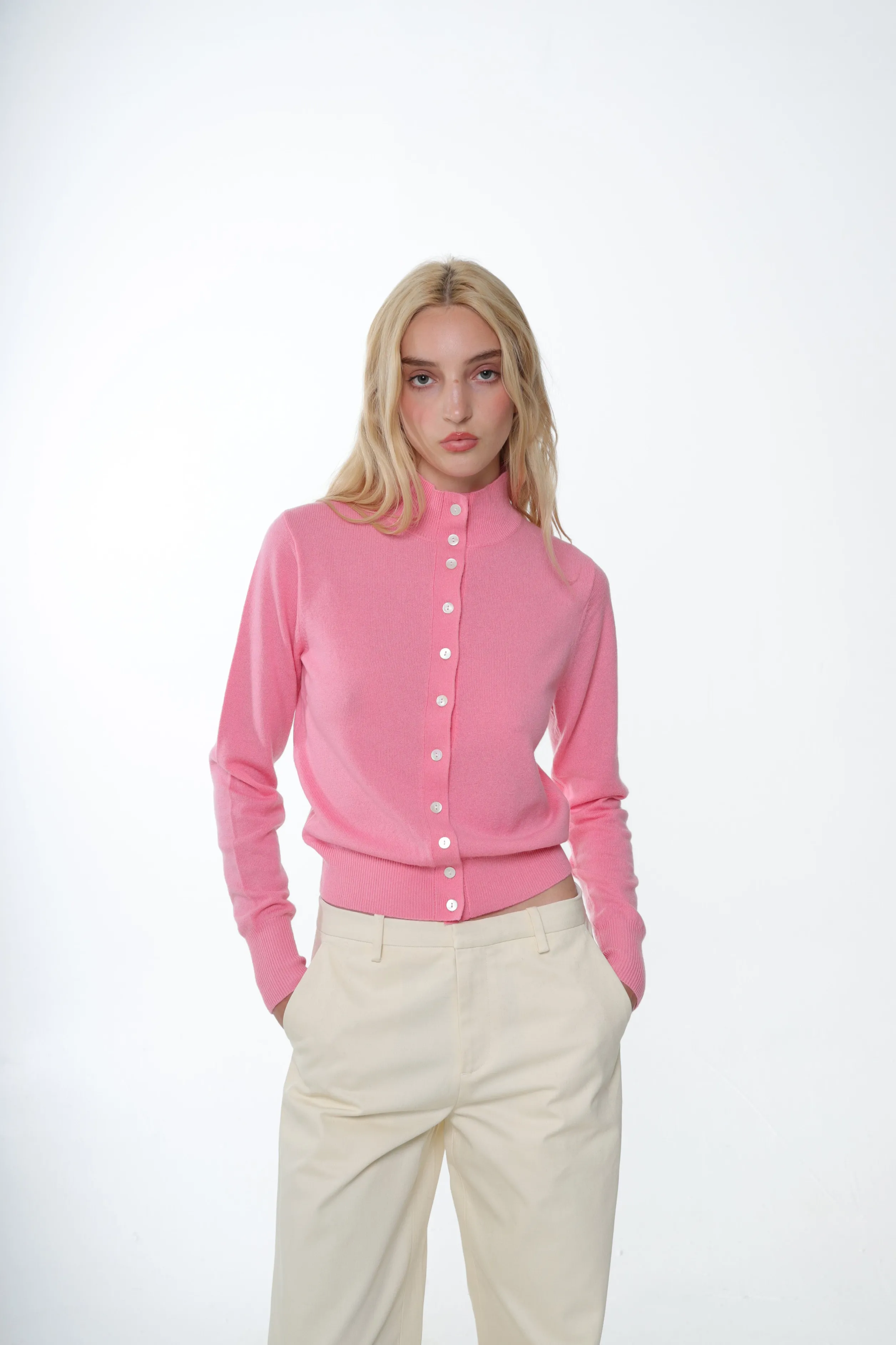 BOUIE CARDIGAN IN PINK>SANDY LIANG Cheap
