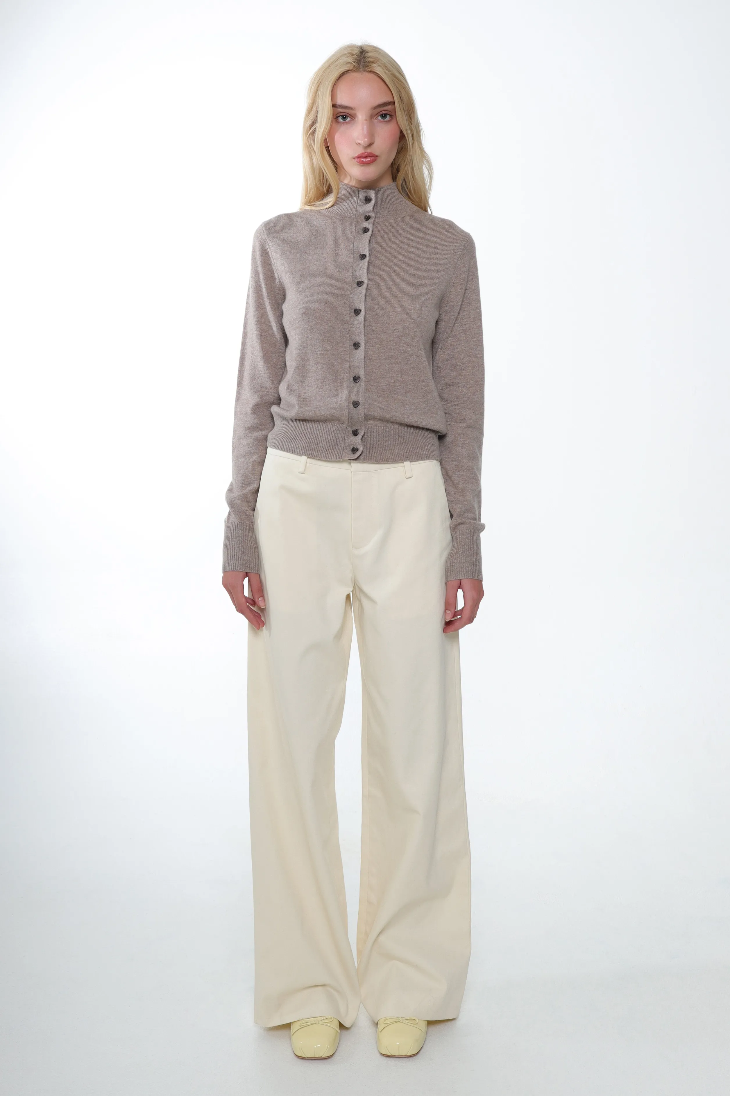 BOUIE CARDIGAN IN TAUPE>SANDY LIANG Sale