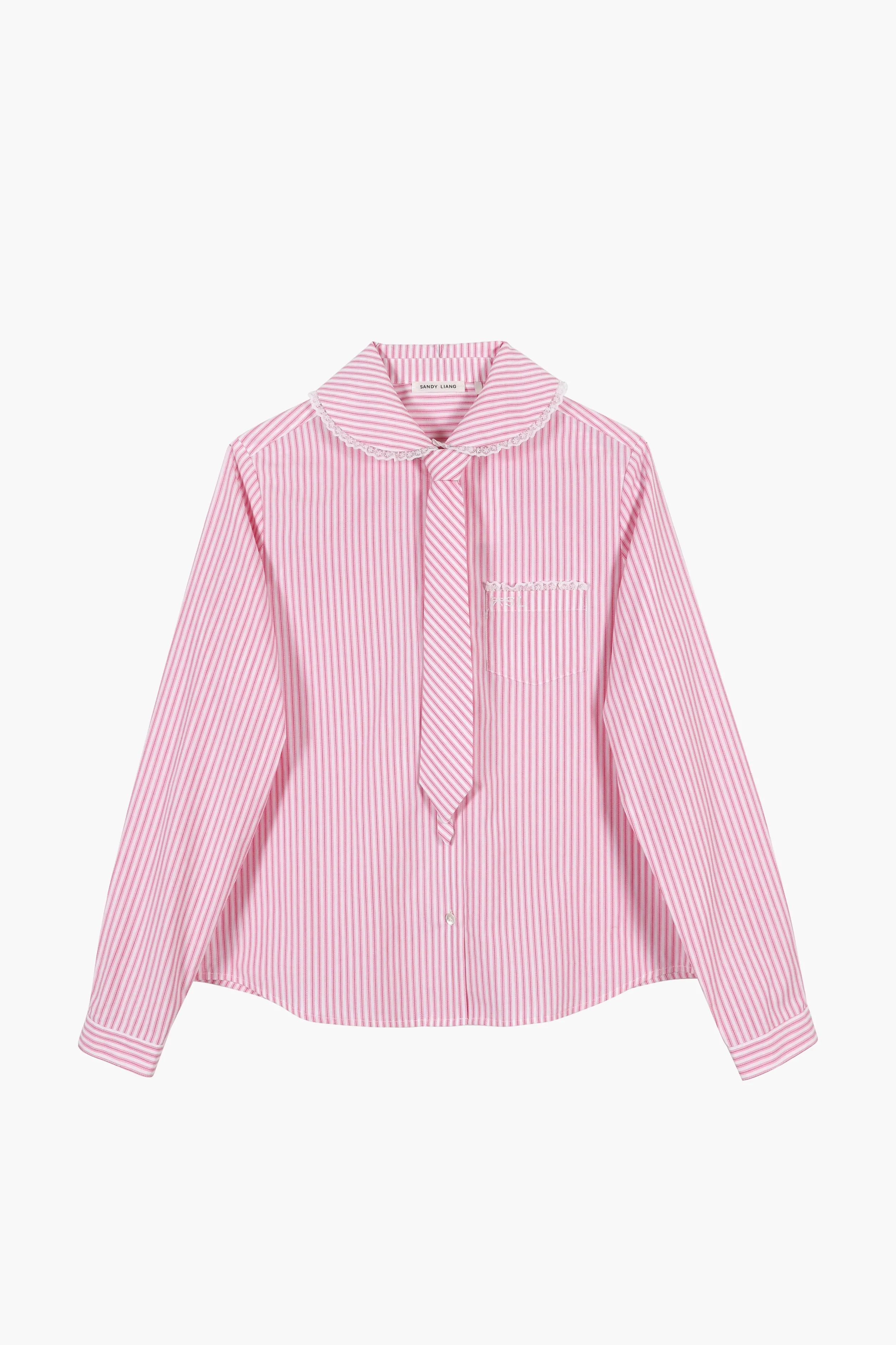 CARDIFF SHIRT IN PINK STRIPE>SANDY LIANG Best Sale