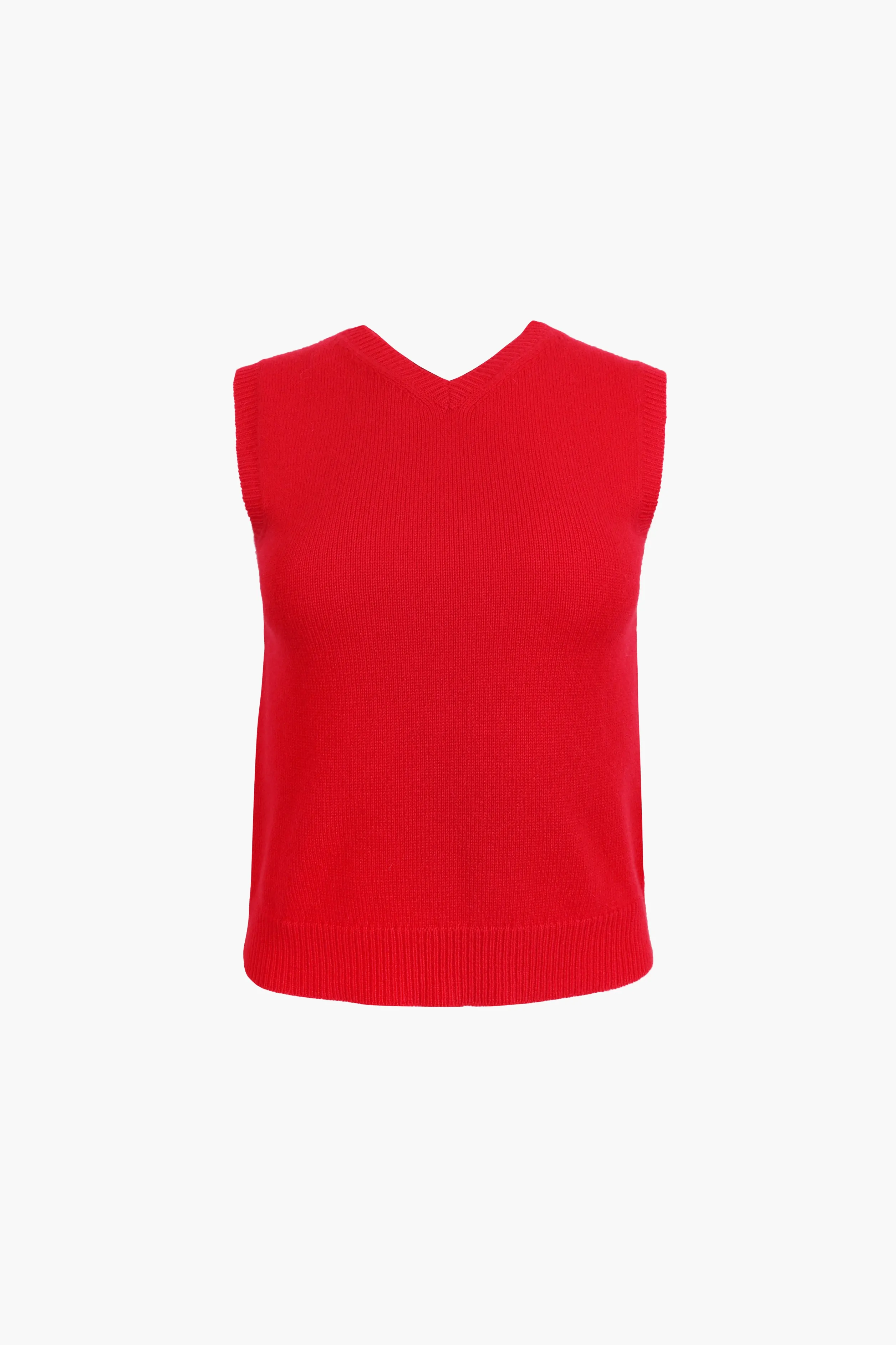 CASHMERE SHRUNKEN VEST IN RED>SANDY LIANG Cheap