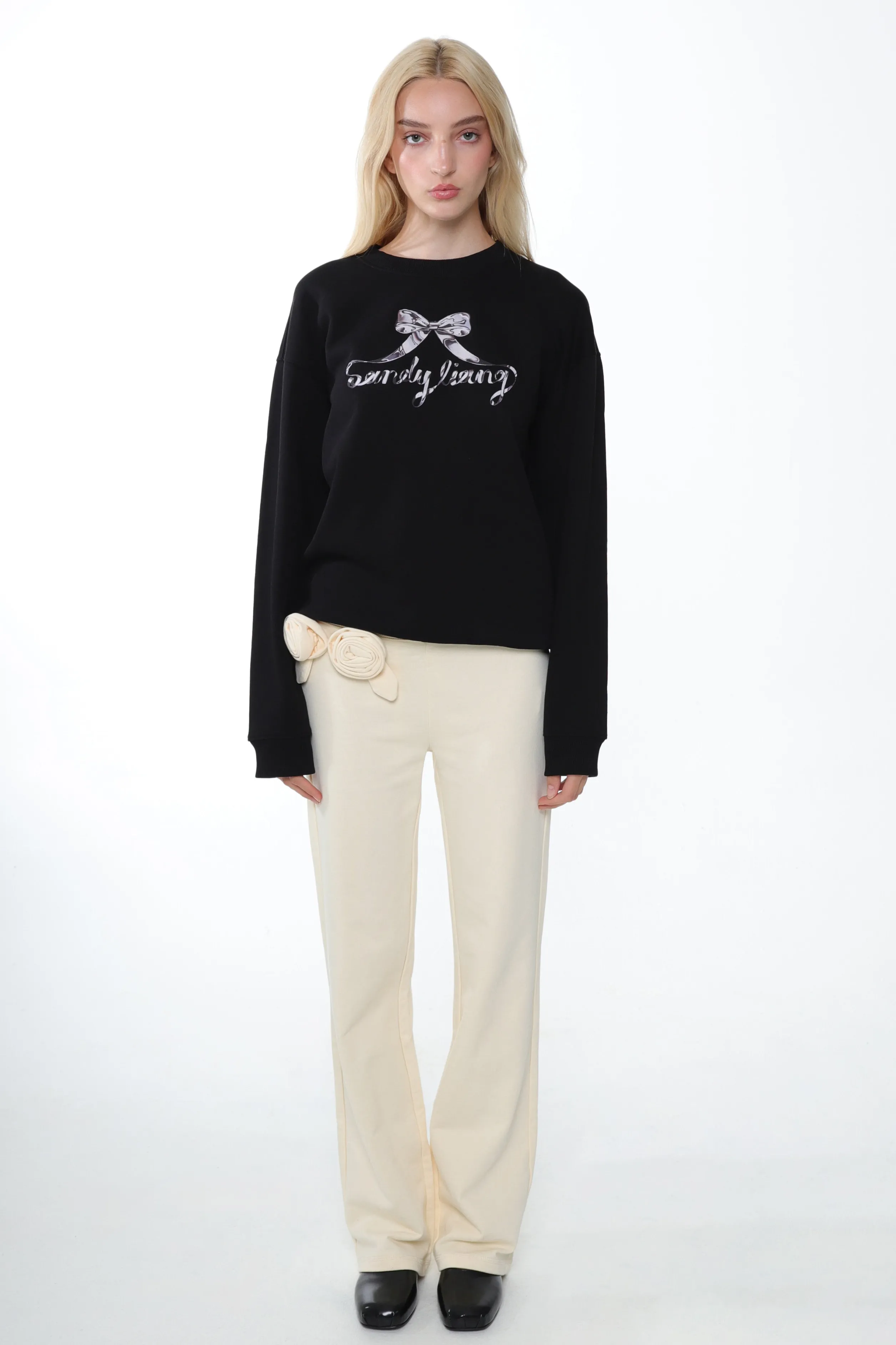 CHROME SWEATSHIRT IN BLACK>SANDY LIANG Cheap