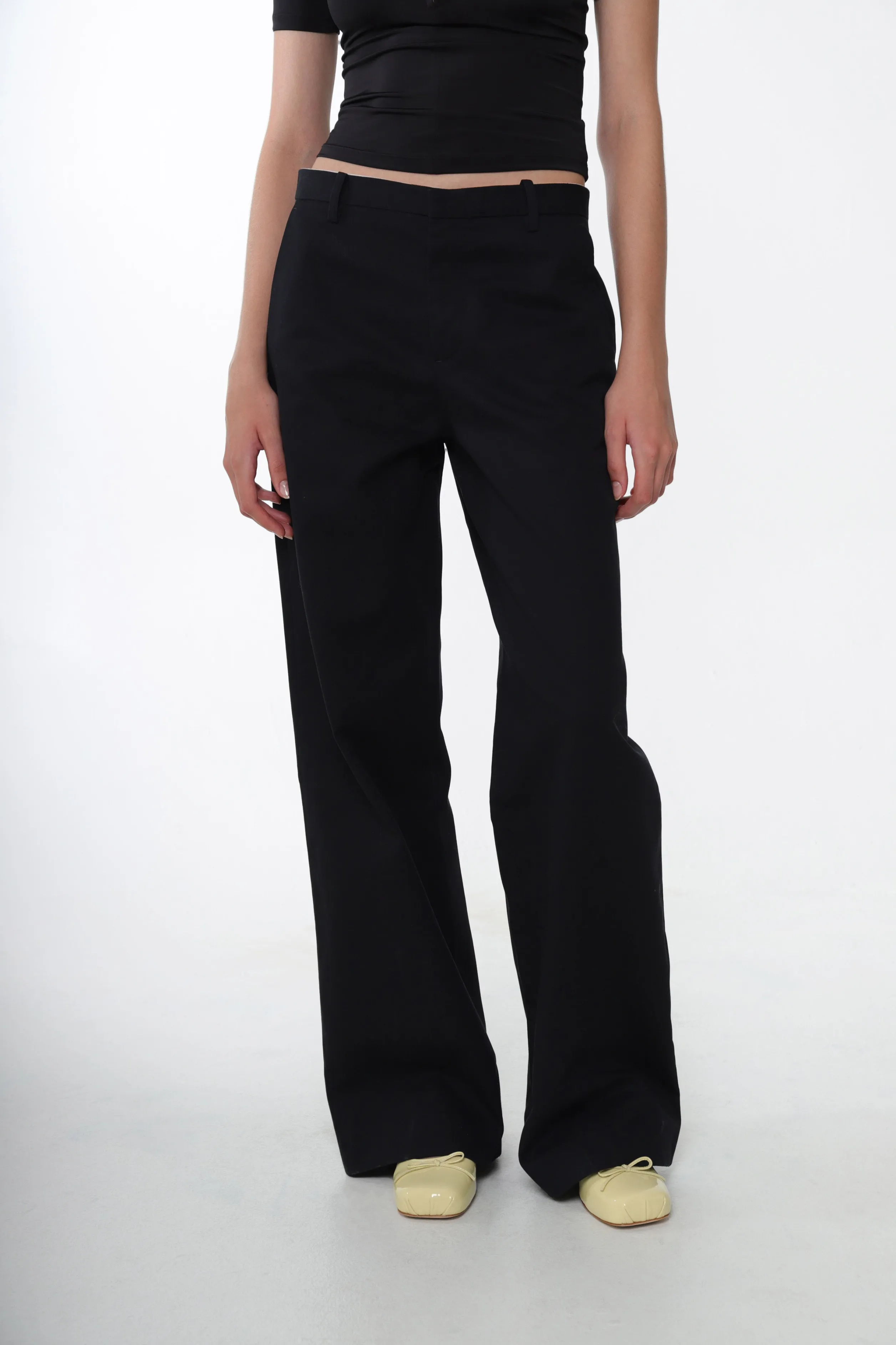 GLASS PANT IN BLACK>SANDY LIANG Cheap