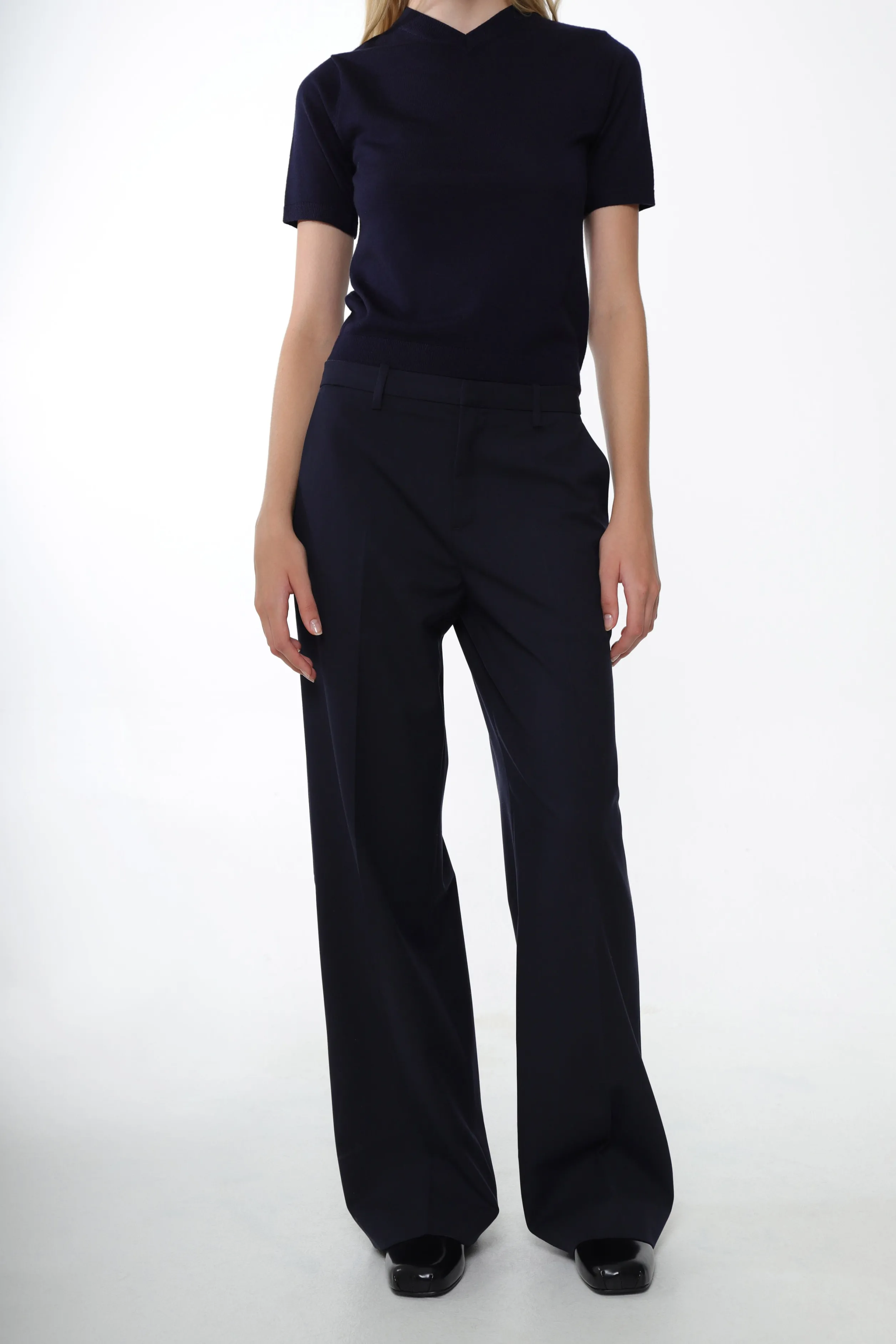 GLASS PANT IN NAVY>SANDY LIANG New