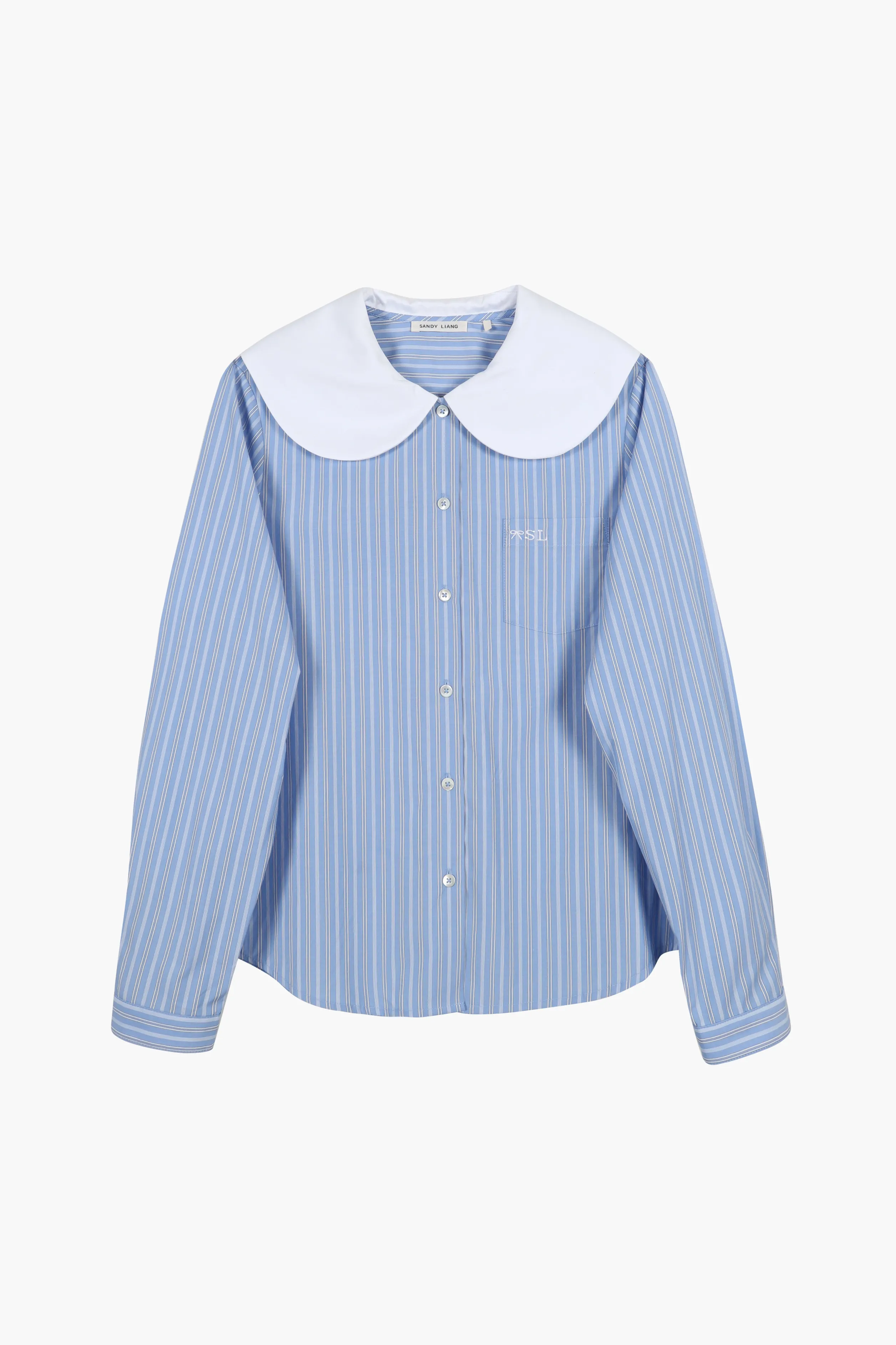 LUTON SHIRT IN LIGHT BLUE STRIPE>SANDY LIANG Best Sale