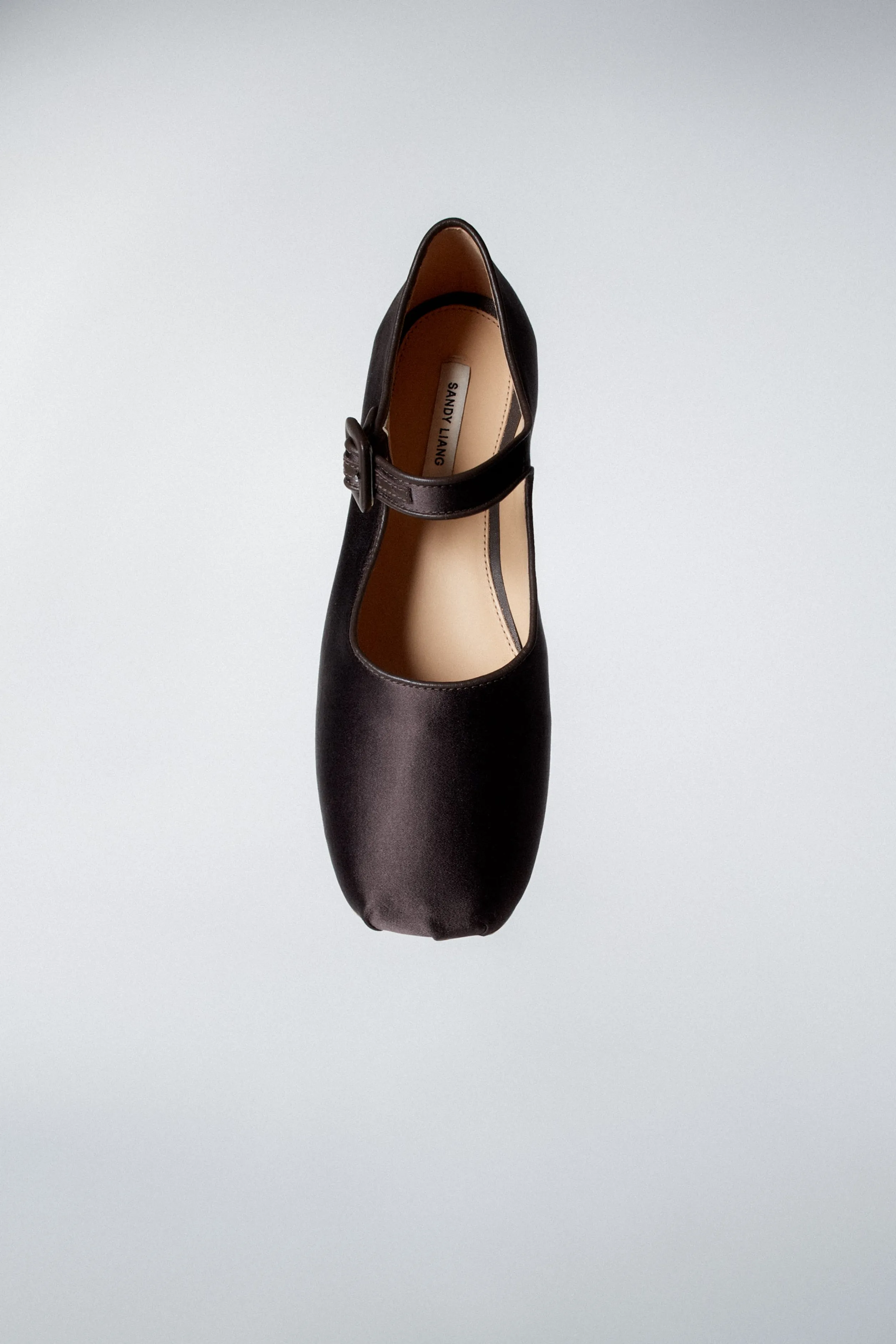 MARY JANE POINTE IN BRUNETTE SATIN>SANDY LIANG Hot