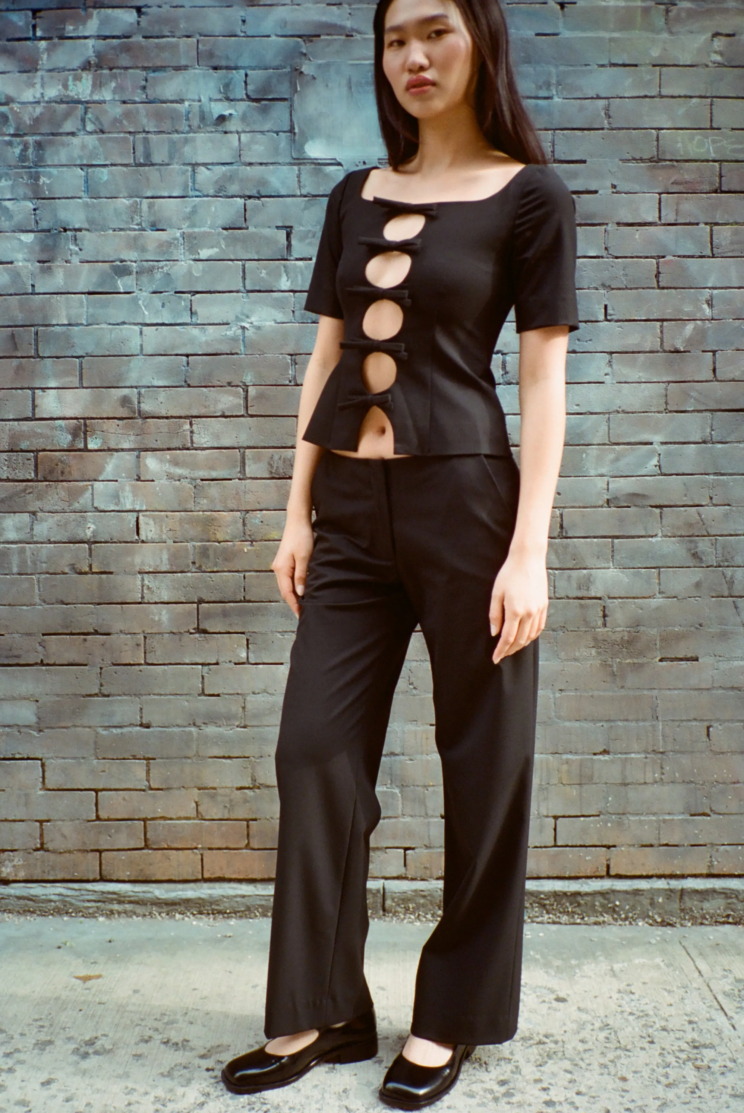 RIDE PANT IN BLACK>SANDY LIANG Sale