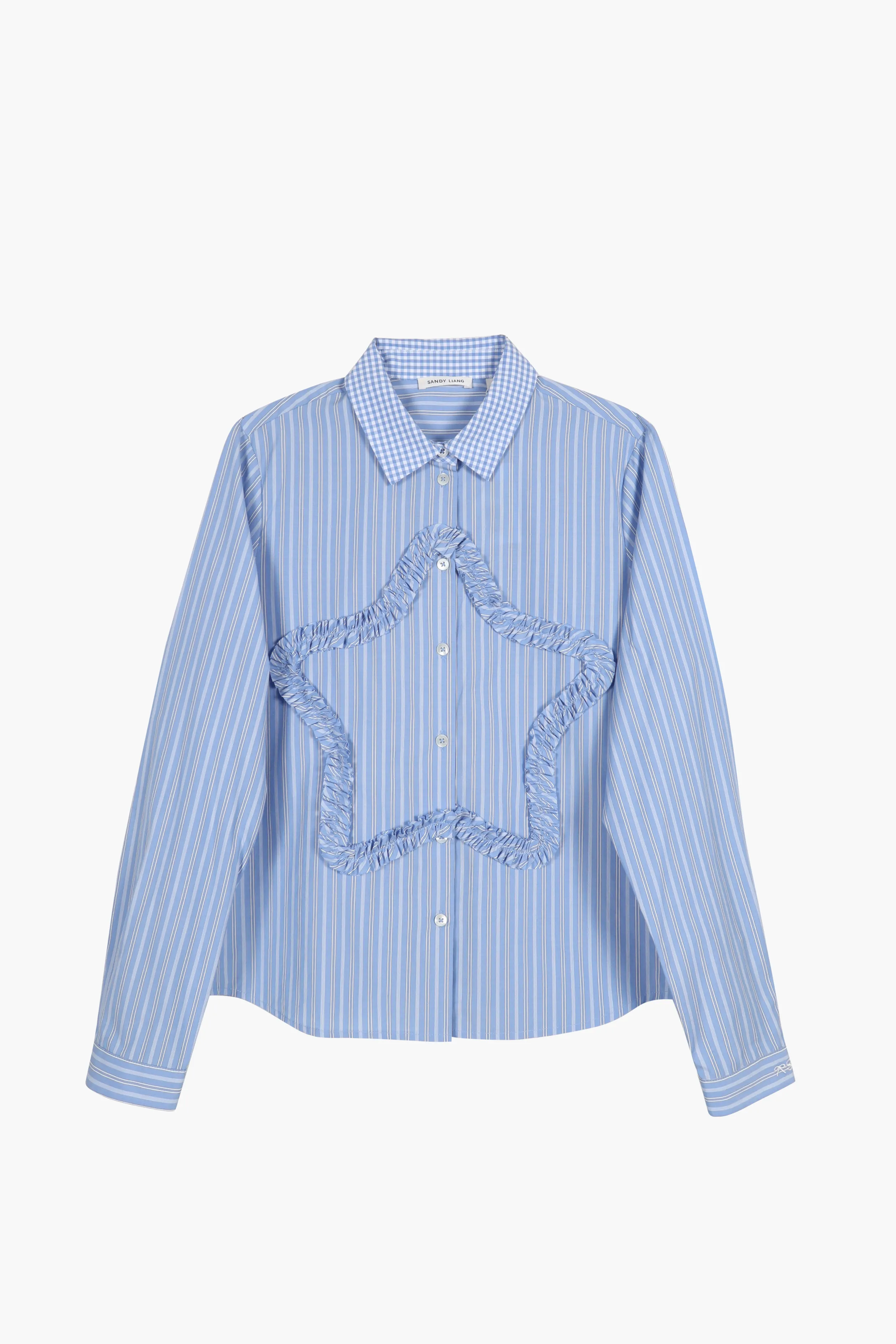 SIRIUS SHIRT IN LIGHT BLUE STRIPE>SANDY LIANG Flash Sale