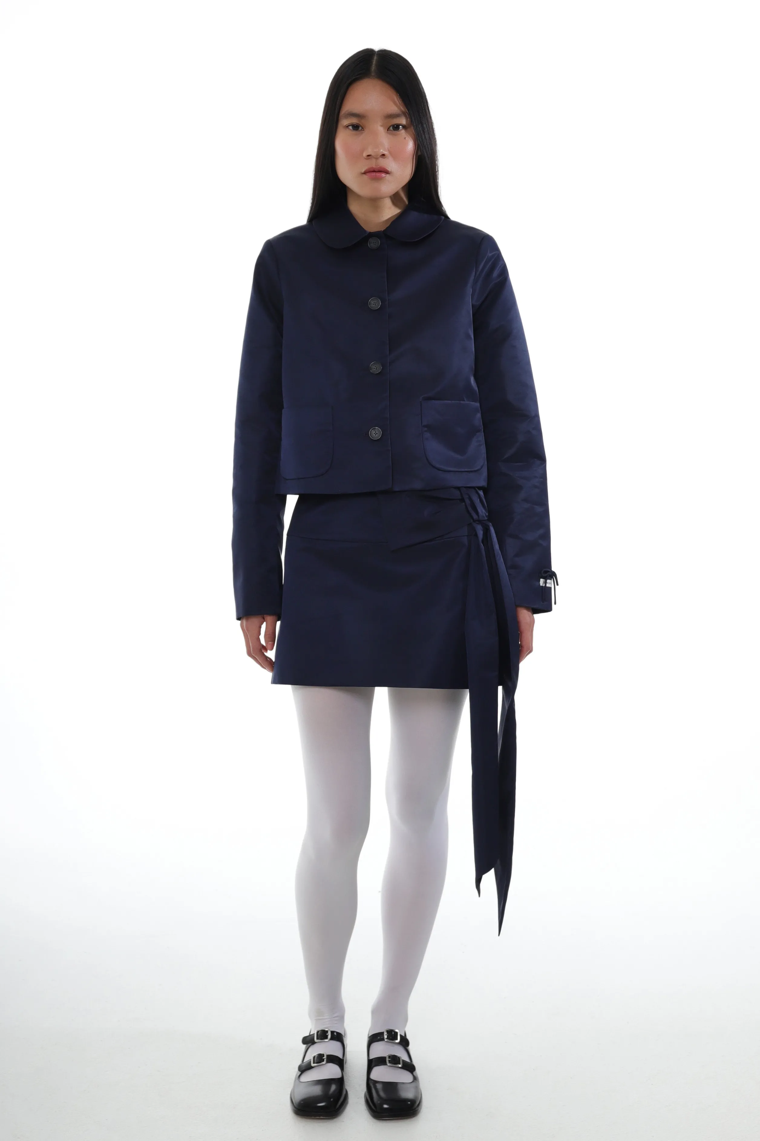 SKAR SKIRT IN NAVY>SANDY LIANG Best