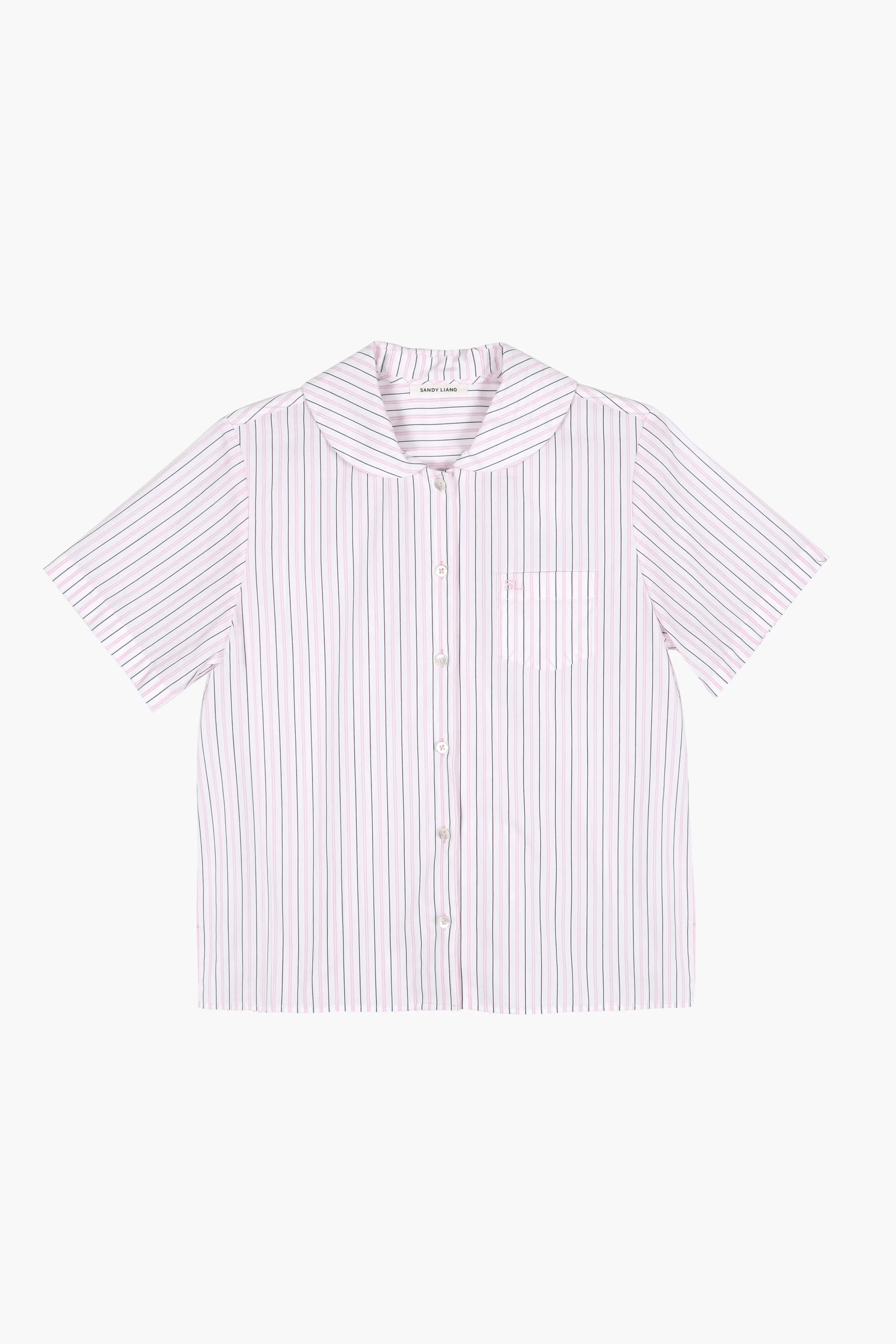SPLITTER TOP IN PINK STRIPE>SANDY LIANG Sale