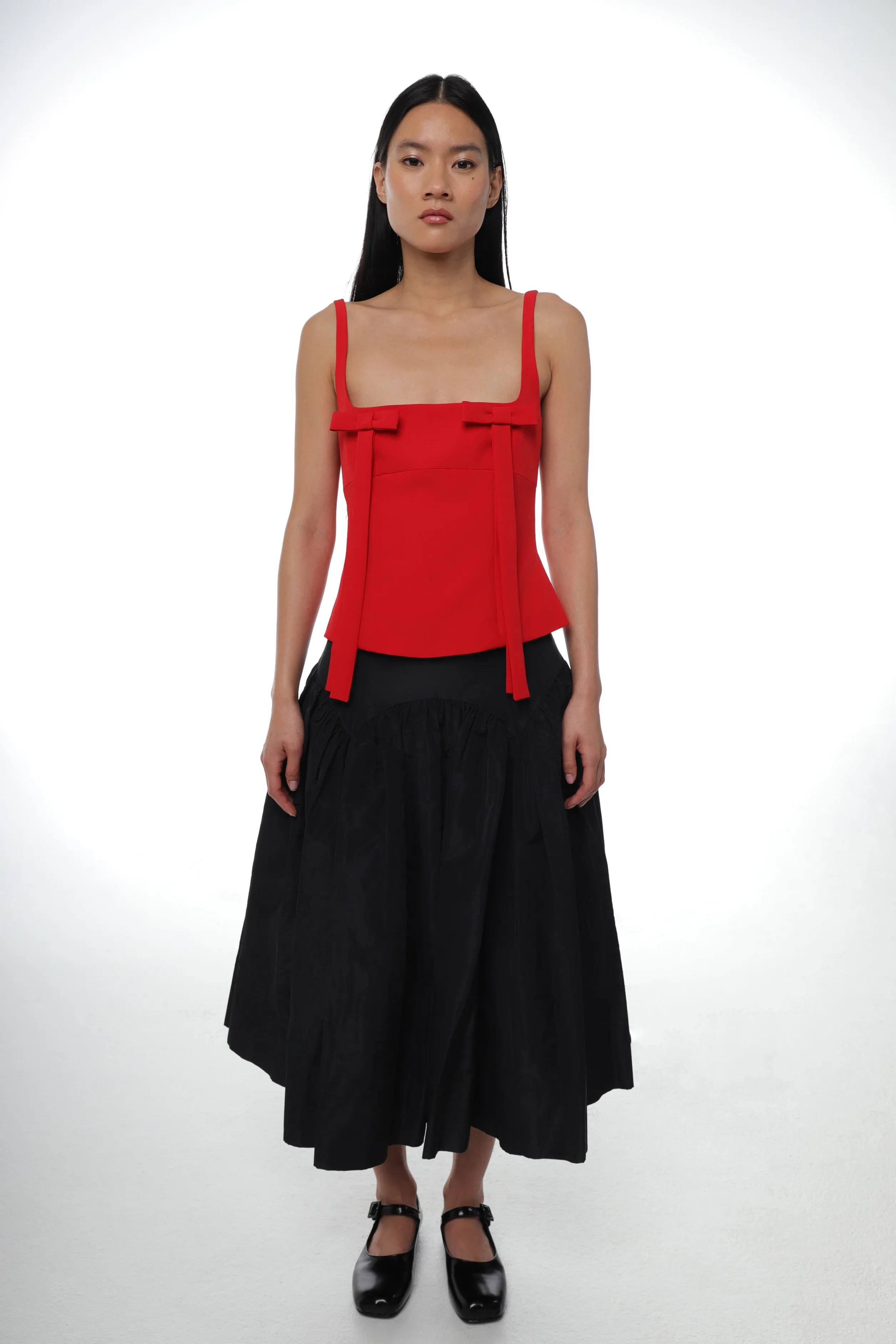 TEACUP TANK IN RED>SANDY LIANG Hot