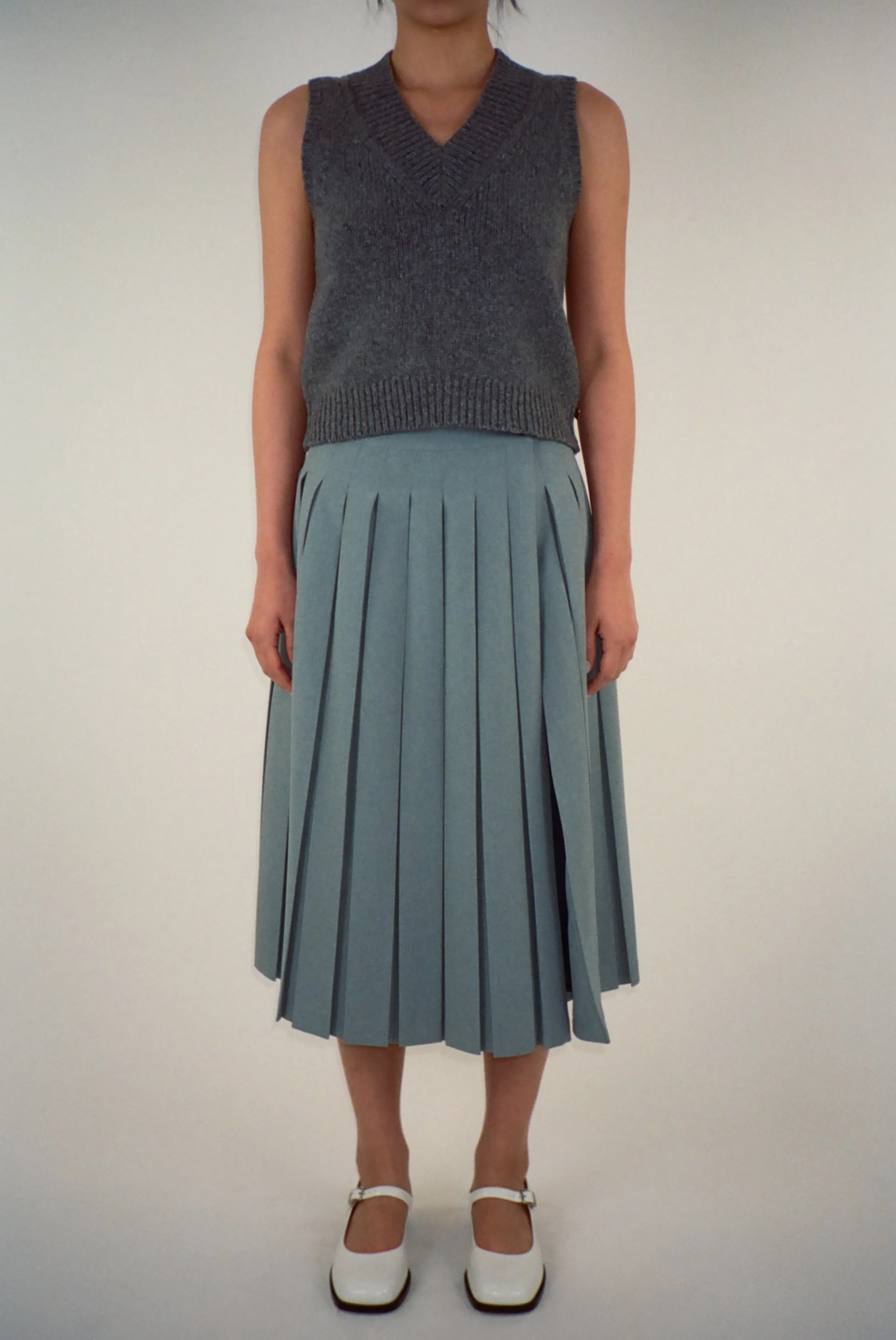 UNIFORM SKORT IN GREY>SANDY LIANG Flash Sale