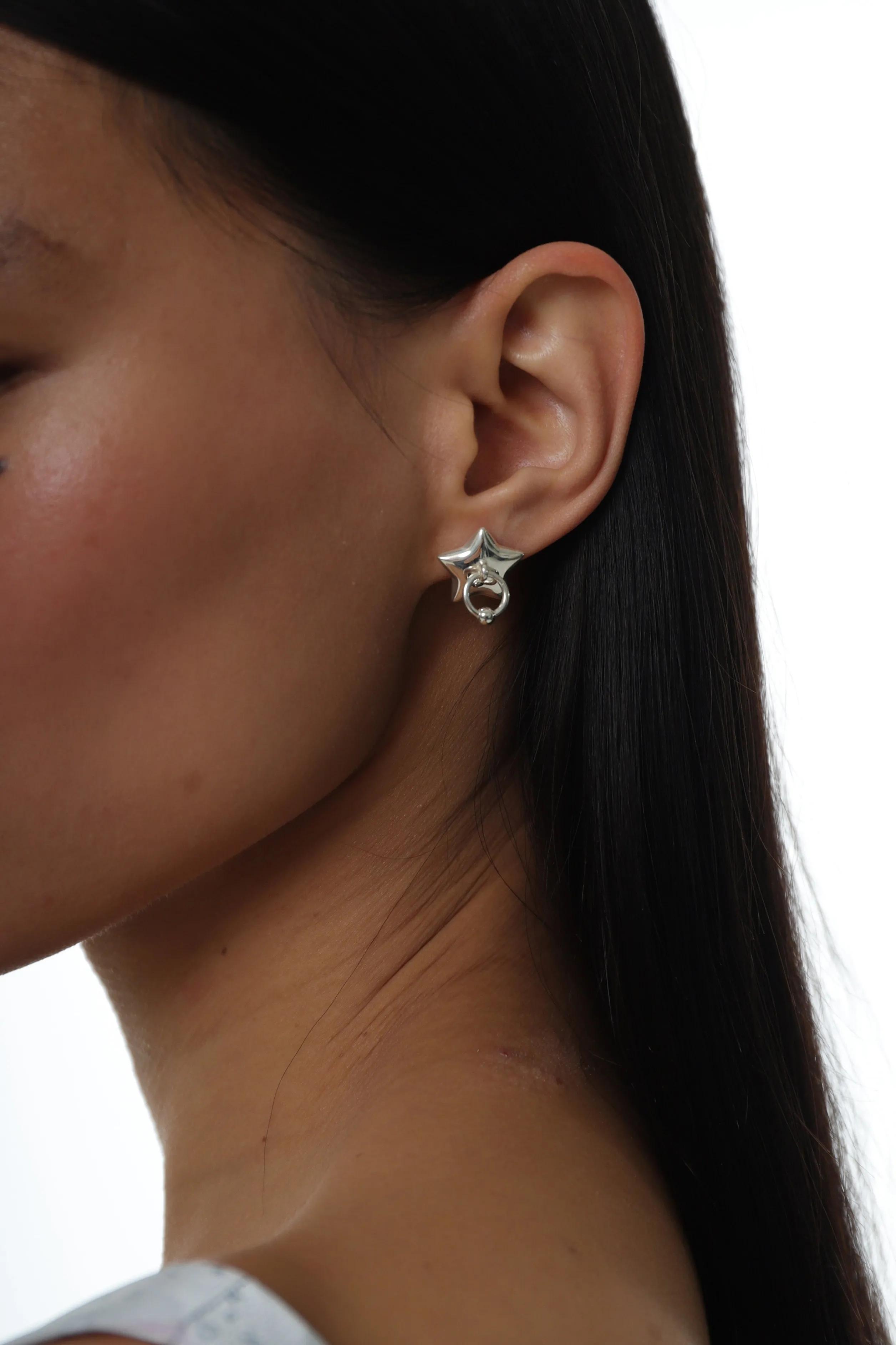 WANDA EARRINGS IN STERLING SILVER>SANDY LIANG Store